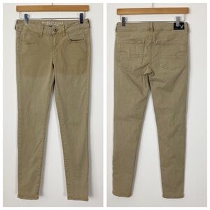 AEO AMERICAN EAGLE Khaki Tan Jegging Jeans Size 4 work career casual